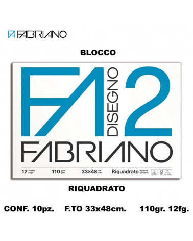 FABRIANO BLOCCO F2 33X48 12 FG.C/MARGINE DISEGNO [10PZ]