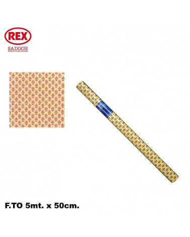 REX ROTOLO LAVABILE 0,50X5MT. CASSETTO-ROSSO