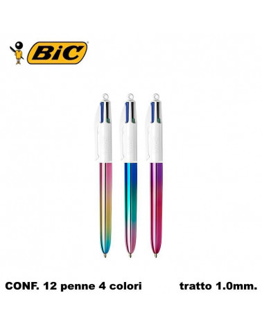 BIC SFERA 4 COLORI GRADIENT 12PZ.