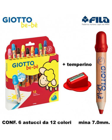 GIOTTO PASTELLO BEBE' 12COL. [6PZ]