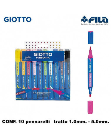 GIOTTO PENNARELLO TURBO PRO ASTUCCIO APP.10col.