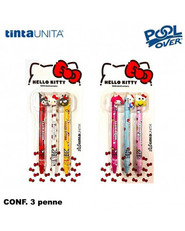 TINTA UNITA HELLO KITTY SET 3 PENNE SCATTO CANCELLABILI
