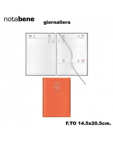 NOTABENE AGENDA GIORNALIERA S/D 14,5X20,5 517C VERTIGO ARANCIONE