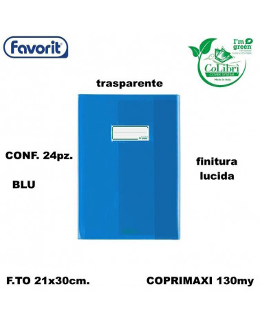 COLIBRI COPRIMAXI 130MY TRASPARENTI BLU [24PZ]