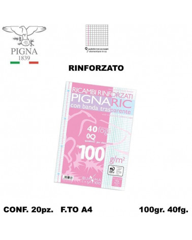 PIGNA RICAMBIO A4 RINFORZATO Q [20PZ]