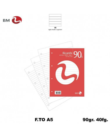 BM RICAMBIO A5 BIANCO 90GR. 1R