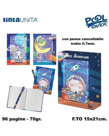 TINTA UNITA ZOO DIARIO SPACE GAME+PENNA CANCELLABILE