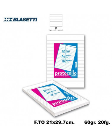 BLASETTI PROTOCOLLO 60GR.A4 20FG.1R 292