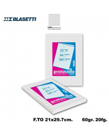 BLASETTI PROTOCOLLO 60GR.A4 20FG.5MM 294