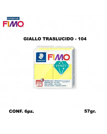 STAEDTLER PASTA FIMO EFFECT 8020-104 GIALLO TRASLUCIDO [6PZ]
