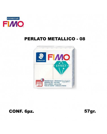 STAEDTLER PASTA FIMO EFFECT 8020-08 PERLATO METALLICO [6PZ]