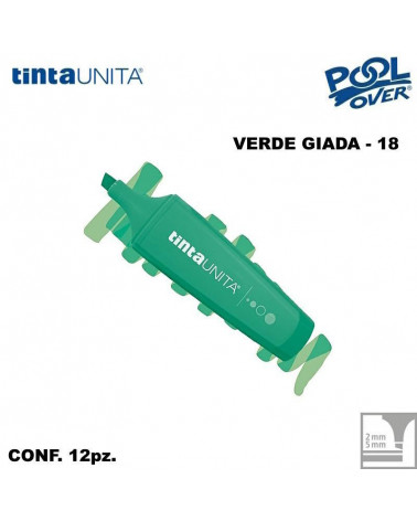 TINTA UNITA EVIDENZIATORE PALETTE VERDE GIADA 18 12PZ.