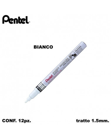 PENTEL PAINT MARKER P.FINE 12PZ.BIANCO