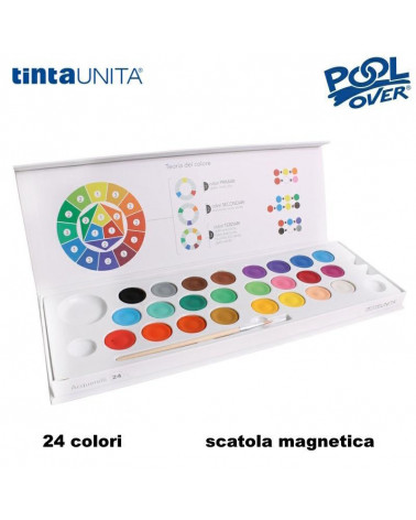 TINTA UNITA ACQUERELLO SCATOLA MAGNETICA 24COL. 49723