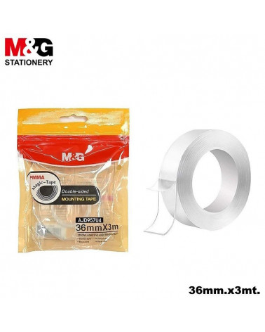 M&G NASTRO BIADESIVO TRASPARENTE NANO 3mt.x36mm.
