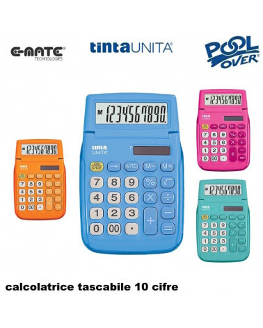 E-MATE TINTA UNITA CALCOLATRICE TASCABILE PKT19C