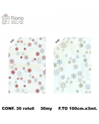 FLORIO ROTOLI CELLOPHAN 100cm.x3mt. NATALE [30FG]