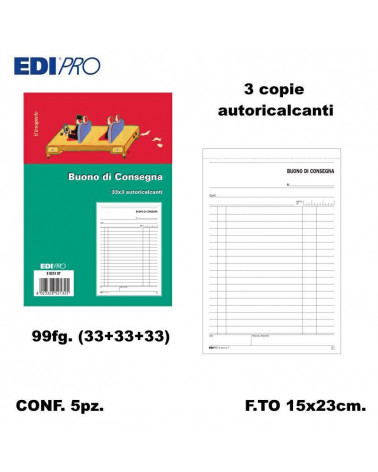 EDIPRO BUONO DI CONSEGNA 15X23 3C. E5213CT [5PZ]
