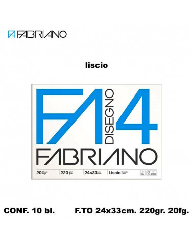 FABRIANO BLOCCO F4 24X33 20 FG.LISCIO DISEGNO [10PZ]
