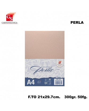 GS CARTONCINI A4 PERLA NUDE 50PZ.300gr.