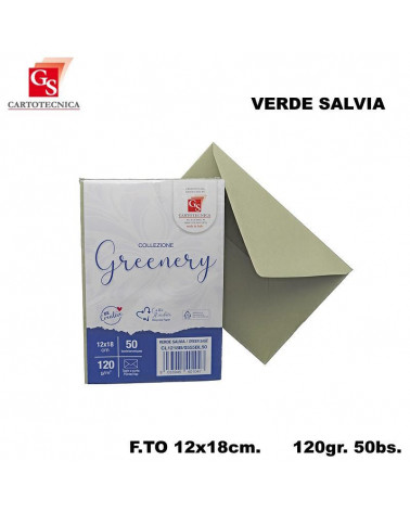 GS BUSTE GREENERY VERDE SALVIA 50PZ.120gr.12X18