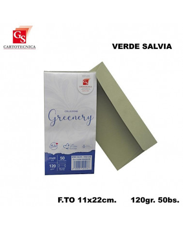 GS BUSTE GREENERY VERDE SALVIA 50PZ.120gr.11X22