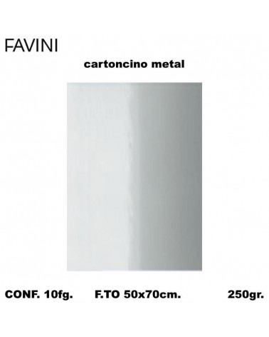 FAVINI CARTONCINO 50X70 ARGENTO METALLIZZATO [10FG]