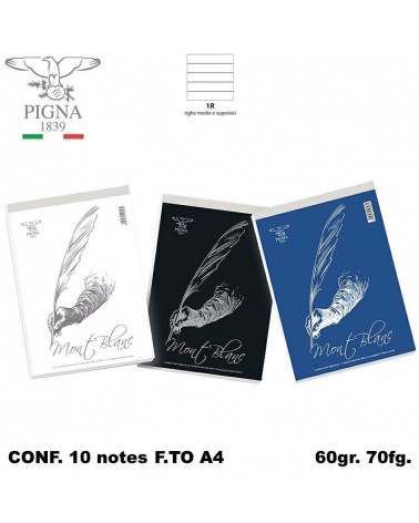 MONT BLANC NOTES A4 70FGBLOCCO-1R-21X29.7 [10PZ]