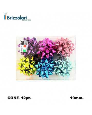 BRIZZOLARI COCCARDA 3370 MM19 12PZ. MAXI ASSORTITO 98-METAL PASTEL