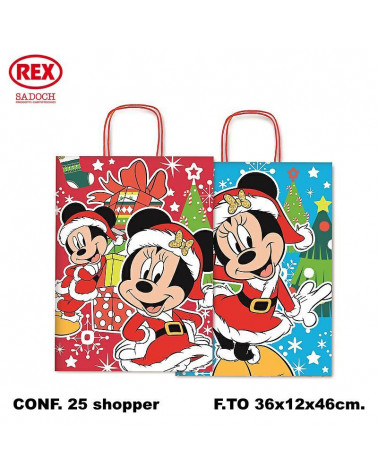 SADOCH BUSTE REGALO NATALE CON MANICO 36X46  SHOPPER [25PZ]