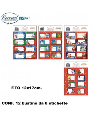 CECAMI BLISTER 12 FOGLI ETICHETTE ADESIVE 12x17 50046EN