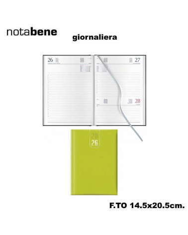 NOTABENE AGENDA GIORNALIERA S/D 14,5X20,5 435C LIMONE