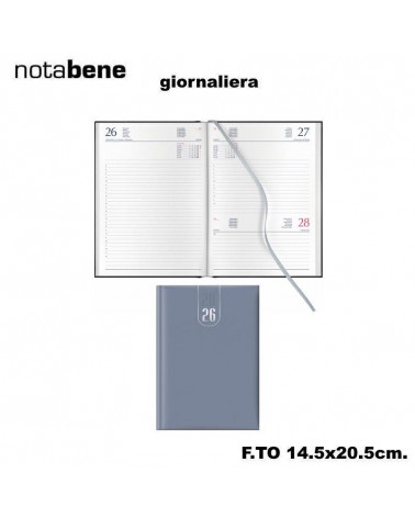 NOTABENE AGENDA GIORNALIERA S/D 14,5X20,5 466C AZZURRINO
