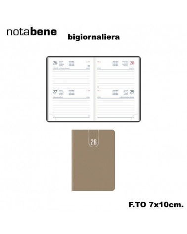 NOTABENE AGENDA BIGIORNALIERA 7X10 415C BEIGE