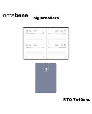NOTABENE AGENDA BIGIORNALIERA 7X10 466C AZZURRINO