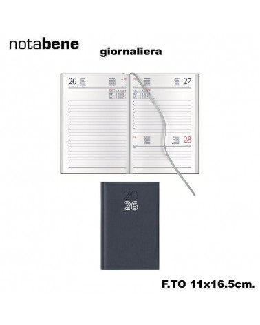 NOTABENE AGENDA GIORNALIERA S/D 11X16,5 301C CARIBE BLU