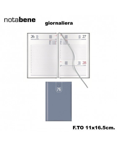 NOTABENE AGENDA GIORNALIERA S/D 11X16,5 466C AZZURRINO
