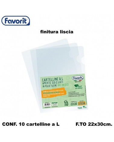 FAVORIT CARTELLE A L APERTE SU DUE LATI 22X30 x 10PZ. BIO LISCIO