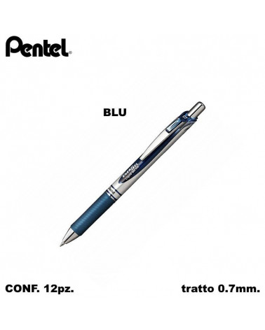 PENTEL ROLLER ENERGEL SCATTO 07 12PZ. BLU