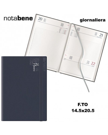 NOTABENE AGENDA GIORNALIERA 14,5X20,5 1601C DYNAMIC BLU