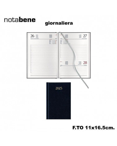 NOTABENE AGENDA GIORNALIERA S/D 11X16,5 1001C MADRID BLU