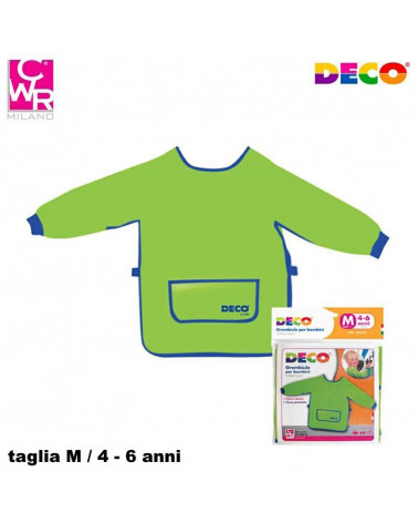 CWR GREMBIULINO PER BAMBINI 4-6 ANNI MANICHE LUNGHE