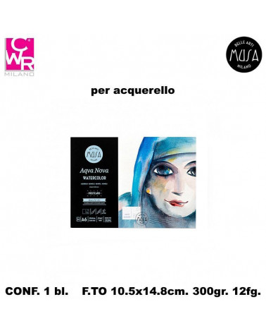 CWR ACQUARELLO AQVA NOVA 10,5x14,8 300gr.12fg.POST CARD