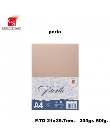 GS CARTONCINI A4 PERLA NUDE 50PZ.300gr.