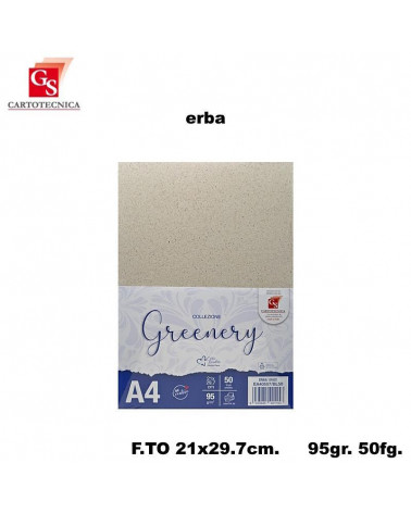 GS FOGLI A4 GREENERY ERBA 50PZ.95GR.