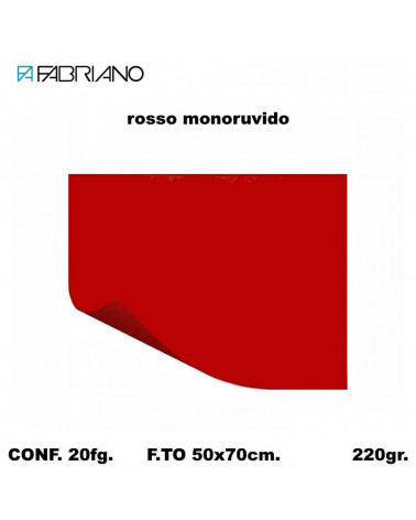 BRISTOL MONORUVIDO 50X70 ROSSO[20FG]