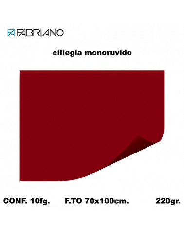 BRISTOL MONORUVIDO 70X100 CILIEGIA[10FG]