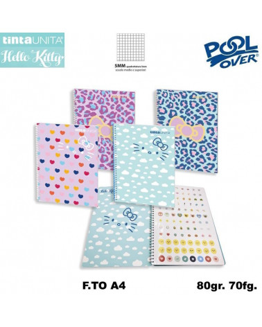 TINTA UNITA HELLO KITTY MAXI SPIR.C/STICKERS 70FF.5M