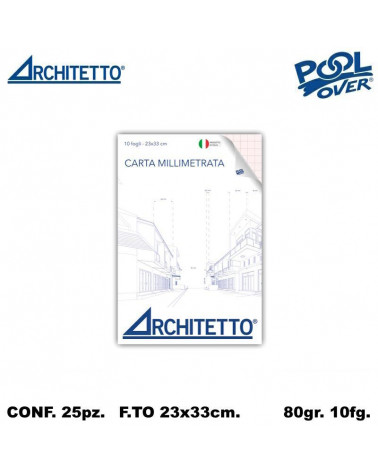ARCHITETTO BLOCCO MILLIMETRATO 23X33 10FG. 44150 [25PZ]