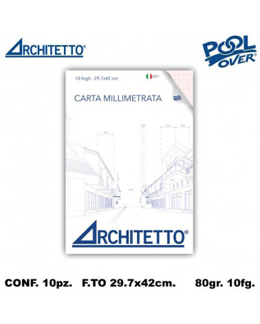 ARCHITETTO BLOCCO MILLIMETRATO 29.7X42 10FG. 44440 [10PZ]
